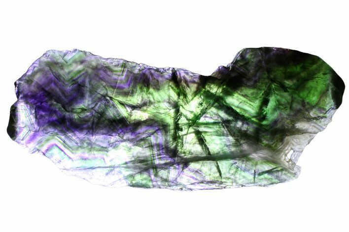 Colorful Polished Fluorite Slab - China #374368